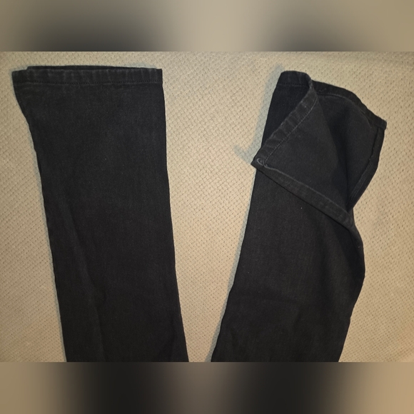 New WASHED BLACK BASIC SPLIT HEM JEANS women's size 4 - Picture 8 of 15
